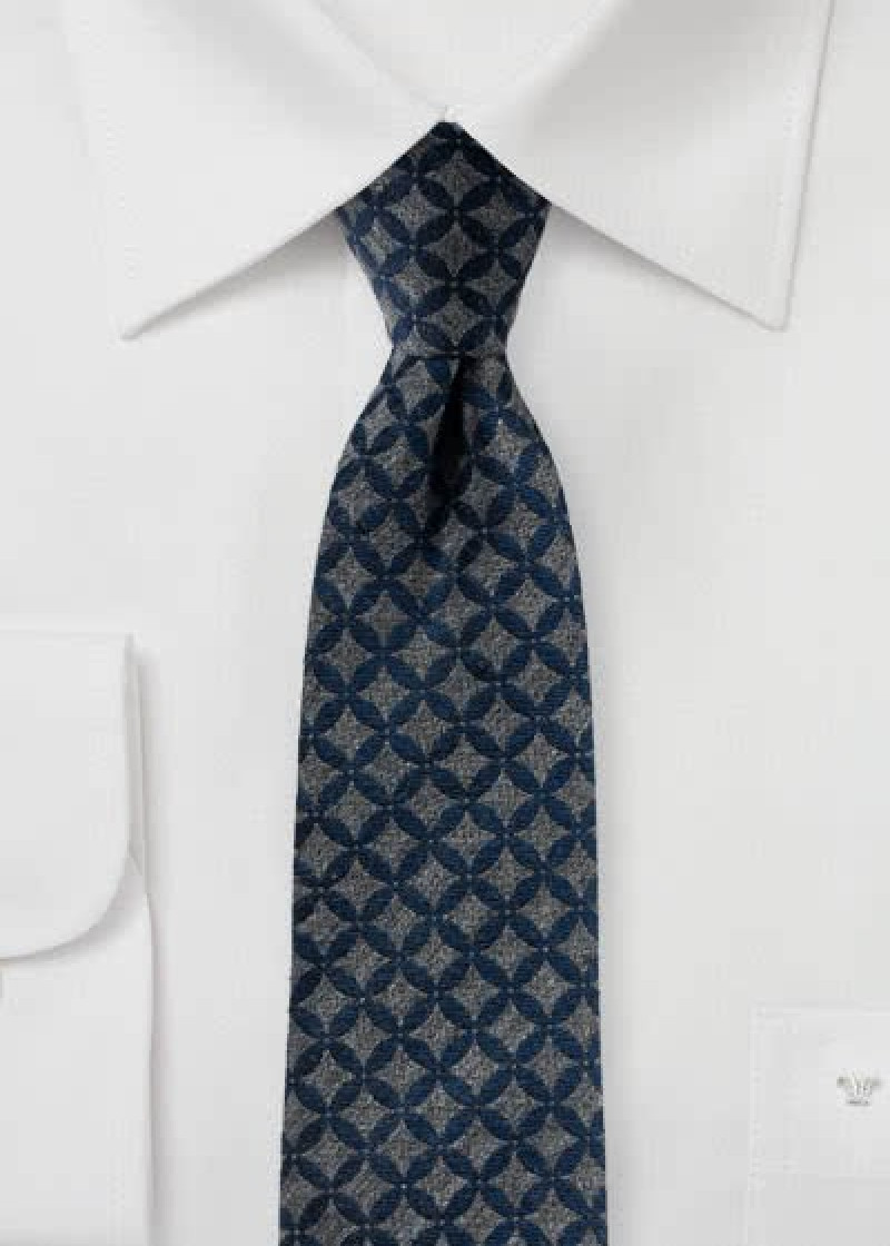 Cravatta da uomo alla moda grigio medio opaco
