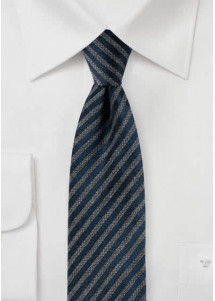 Cravatta da uomo argento grigio blu navy...