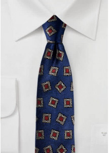 Ornamenti quadrati per cravatte blu navy