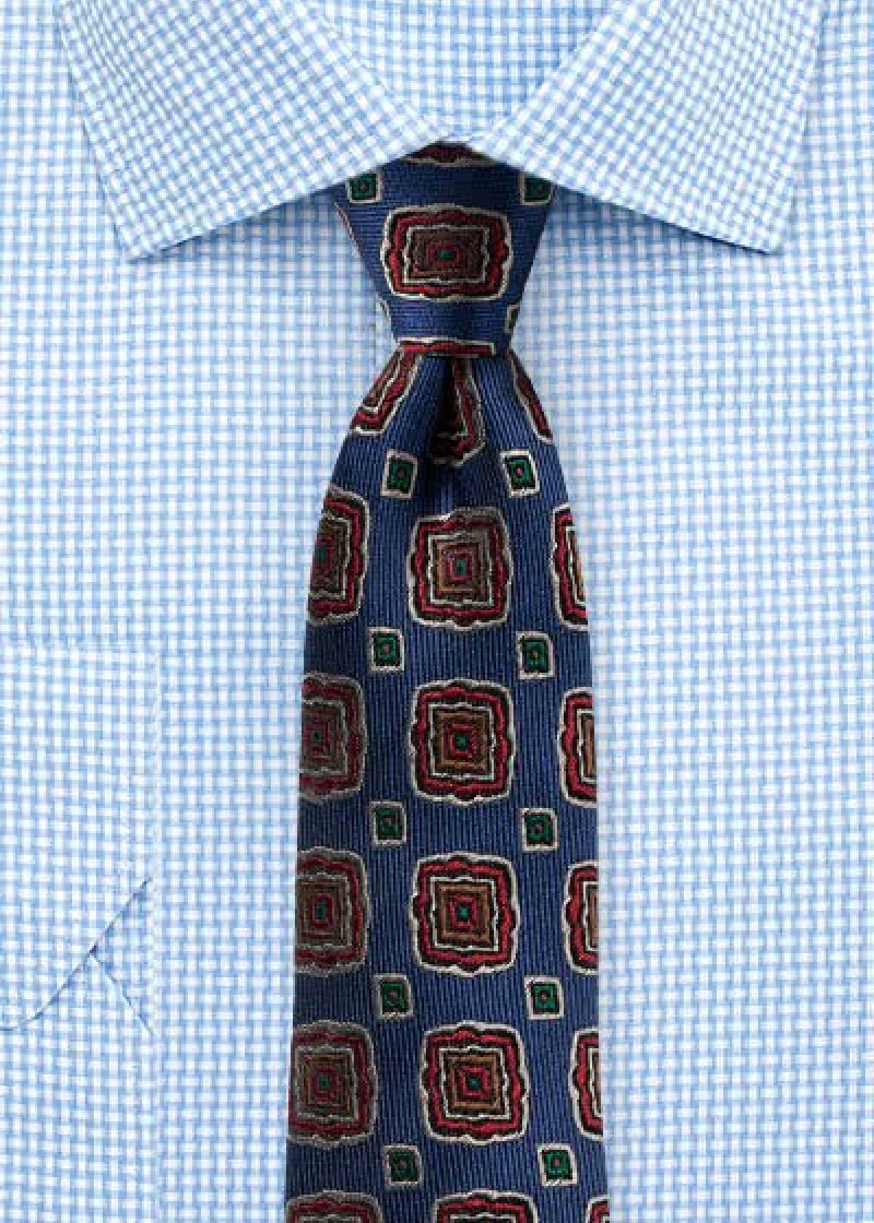 Emblemi di cravatta business square ultramarine