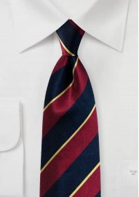 Cravatta con motivo a righe rosso scuro...