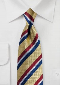 Cravatta da uomo con motivo a righe giallo