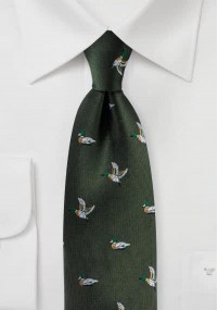 Cravatta Duck Design Verde bottiglia